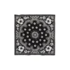 Bandana in cotone con motivo Paisley e Cotton Wreath, nera