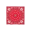 Bandana in cotone con motivo Paisley e Cotton Wreath, rossa