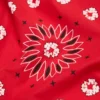 Bandana in cotone con motivo Paisley e Cotton Wreath, rossa