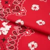 Bandana in cotone con motivo Paisley e Cotton Wreath, rossa