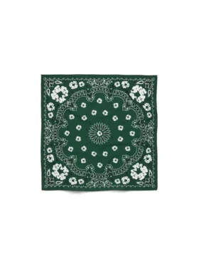 Bandana verde con motivo Paisley e Cotton Wreath di cotone
