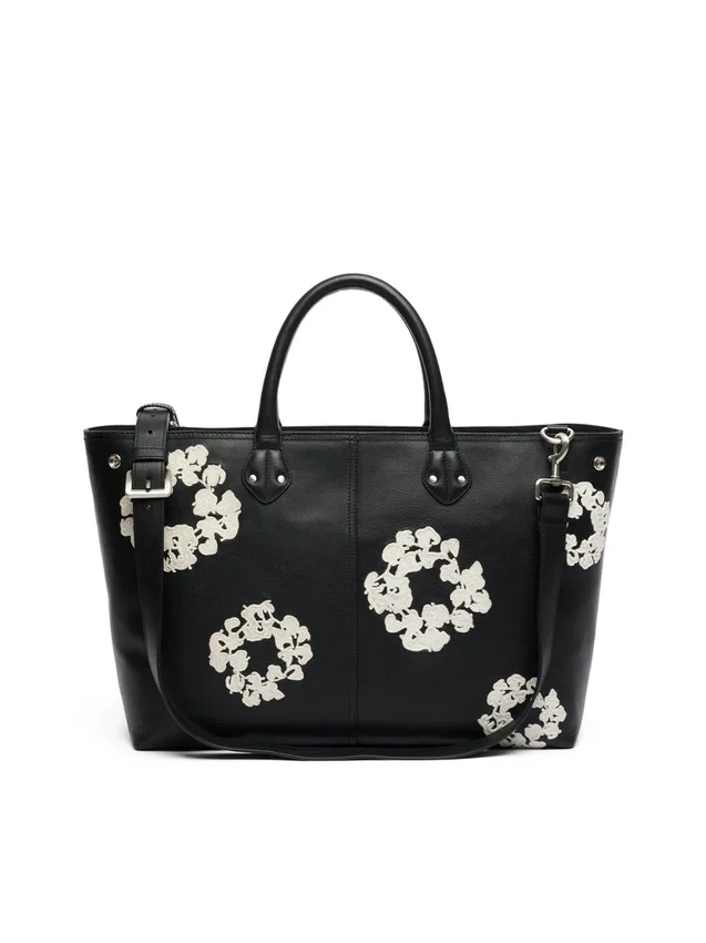 Borsa in pelle “Cotton Wreath” grande