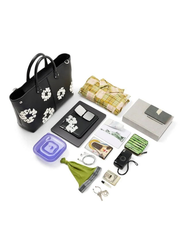 Borsa in pelle “Cotton Wreath” grande