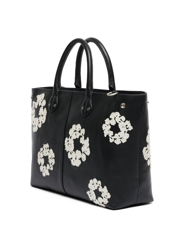 Borsa in pelle “Cotton Wreath” grande
