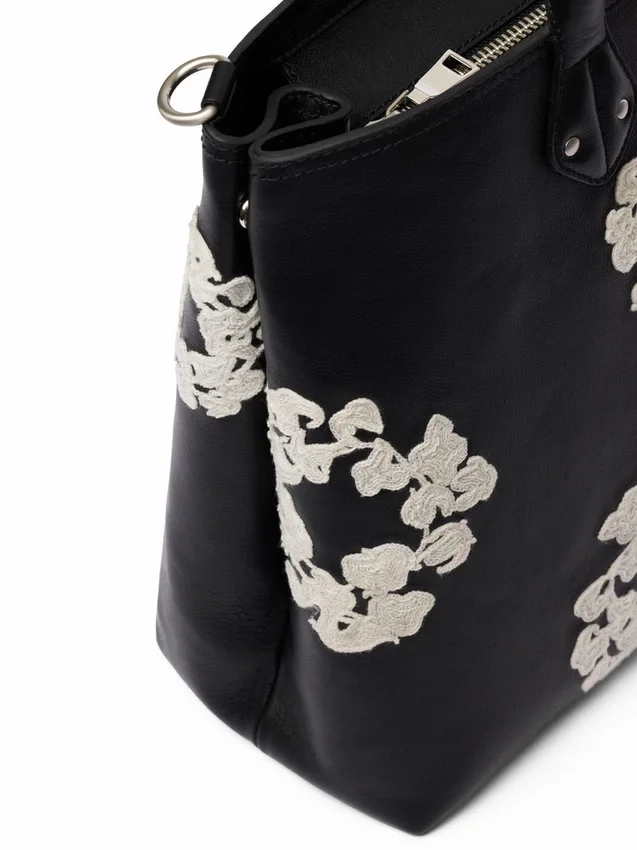 Borsa in pelle “Cotton Wreath” grande