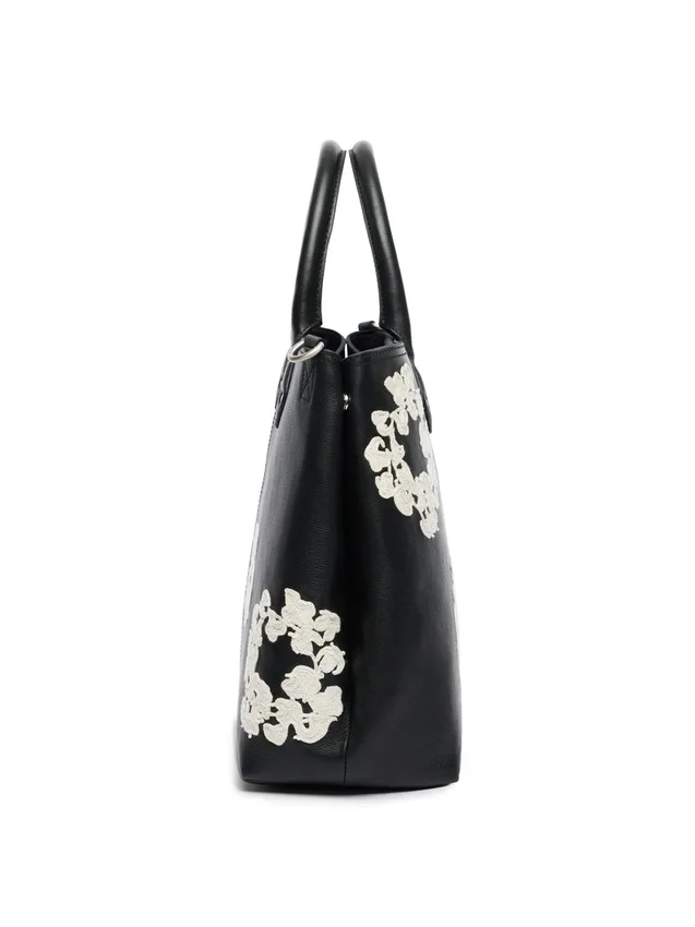 Borsa in pelle “Cotton Wreath” grande