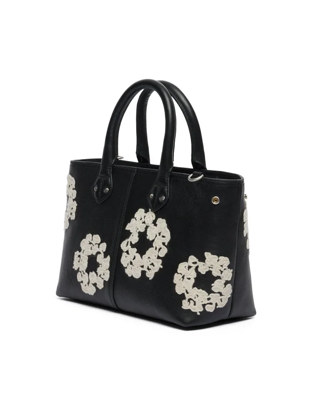 Borsa in pelle “Cotton Wreath” piccola