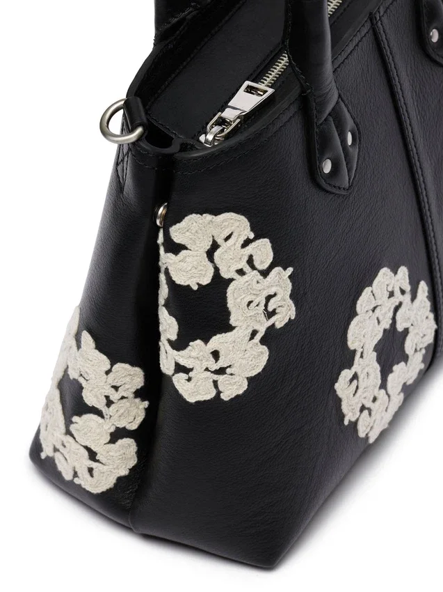 Borsa in pelle “Cotton Wreath” piccola