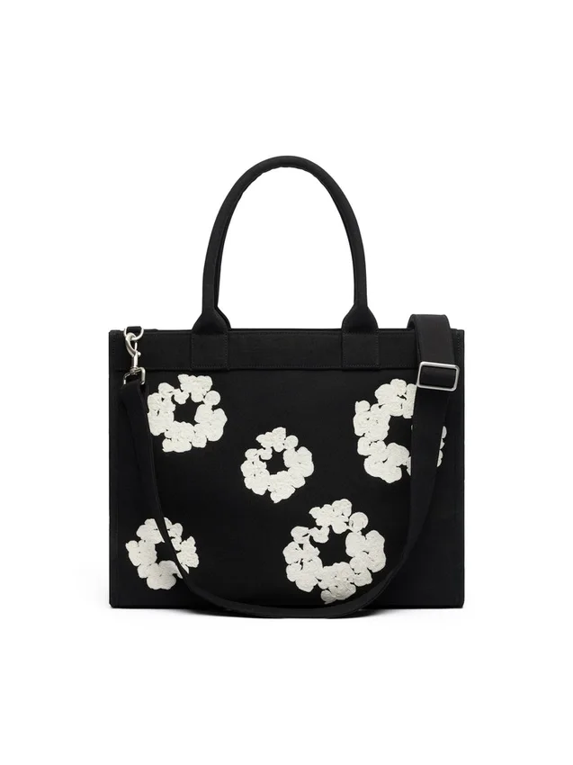 Borsa in tela Cotton Wreath grande