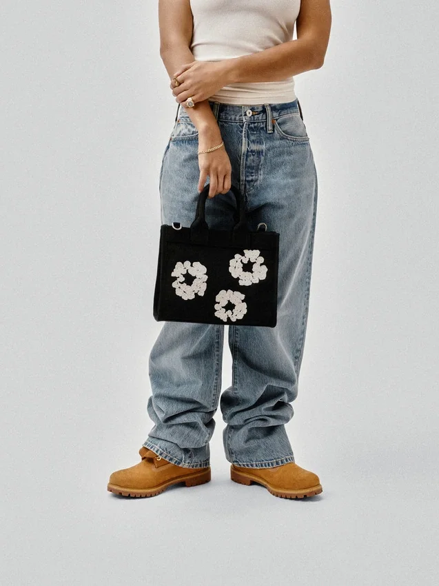 Borsa in tela Cotton Wreath, piccola