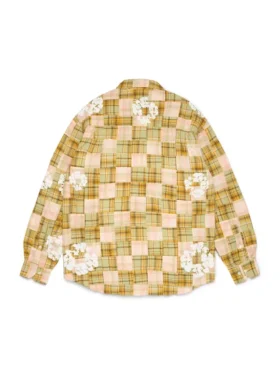 Camicia a maniche lunghe con bottoni in cotone Cotton Wreath Madras