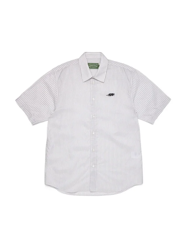 Camicia DT Panther a maniche corte con bottoni, bianca