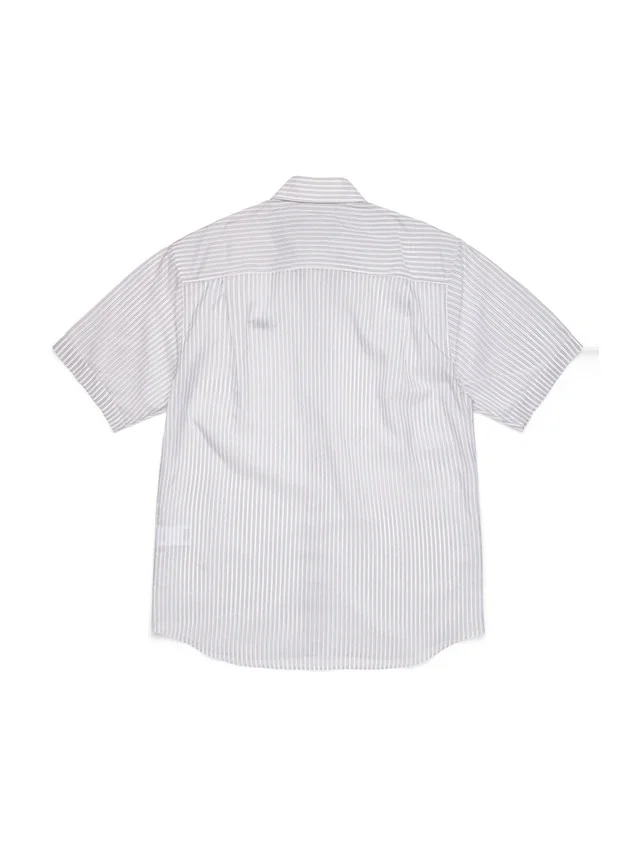 Camicia DT Panther a maniche corte con bottoni, bianca