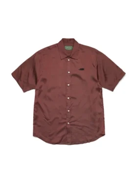 Camicia DT Panther a maniche corte con bottoni, rossa