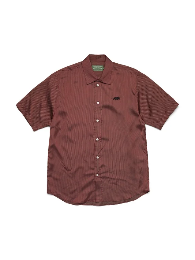 Camicia DT Panther a maniche corte con bottoni, rossa