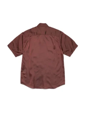 Camicia DT Panther a maniche corte con bottoni, rossa