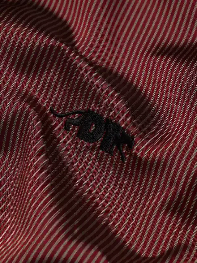 Camicia DT Panther a maniche corte con bottoni, rossa