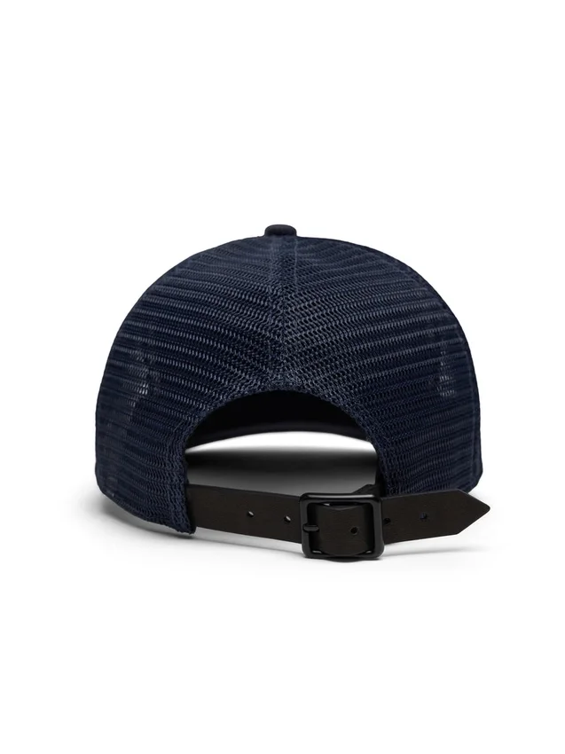 Cappellino da camionista DT con motivo a timbri, blu navy