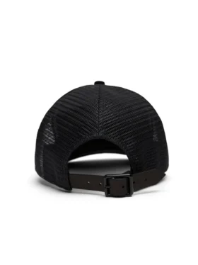 Cappellino da camionista DT con motivo a timbri, nero
