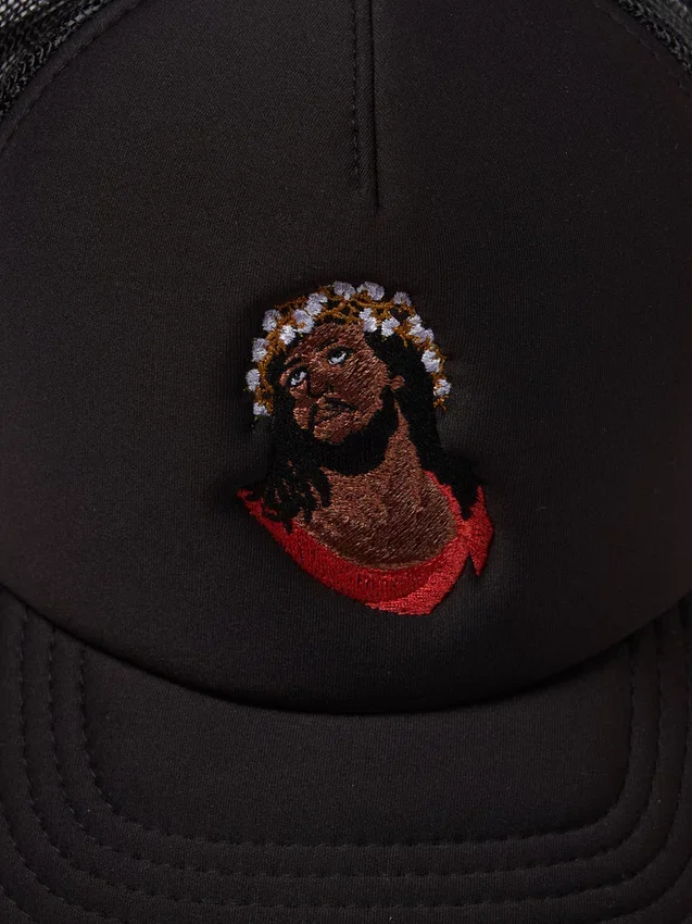 Cappellino da camionista in cotone con corona