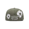 Cappellino fitted in tela New Era 59FIFTY con motivo “Cotton Wreath”, colore oliva