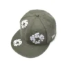 Cappellino fitted in tela New Era 59FIFTY con motivo “Cotton Wreath”, colore oliva