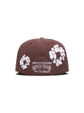 Cappellino fitted in tela New Era 59FIFTY con motivo “Cotton Wreath” – Marrone