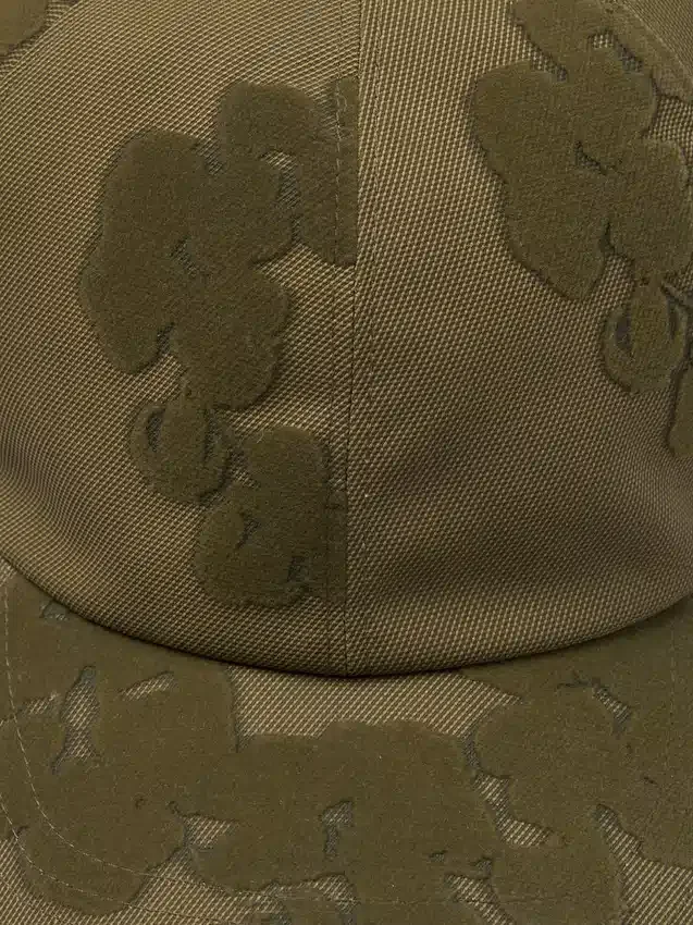 Cappellino floccato "Cotton Wreath" color cuoio