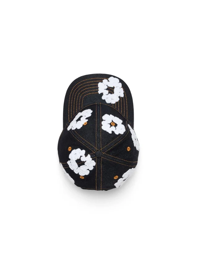 Cappellino in Denim grezzo "Cotton Wreath" - Indaco lavato