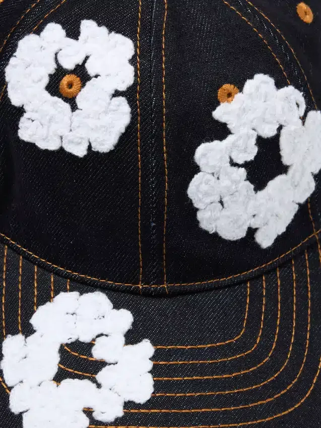 Cappellino in Denim grezzo "Cotton Wreath" - Indaco lavato