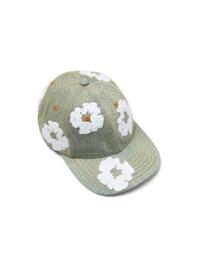 Cappellino in Denim grezzo Cotton Wreath, lavaggio sporco