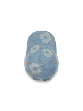 Cappellino in Denim grezzo “Mono Cotton Wreath” con lavaggio chiaro