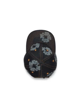Cappellino in Denim grezzo “Mono Cotton Wreath” Indaco lavato