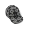 Cappellino in Denim Jacquard Wreath, nero lavato