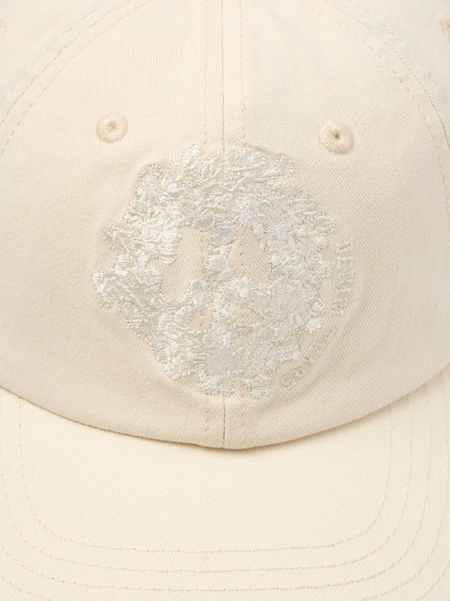 Cappellino in Denim Mono U color crema