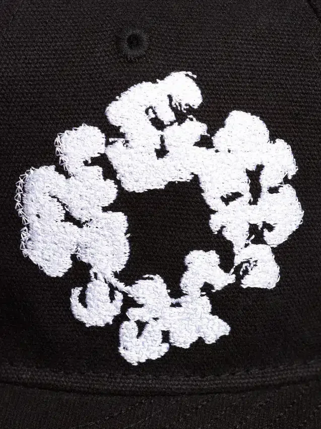 Cappellino in tela New Era 59FIFTY con motivo "Cotton Wreath", nero