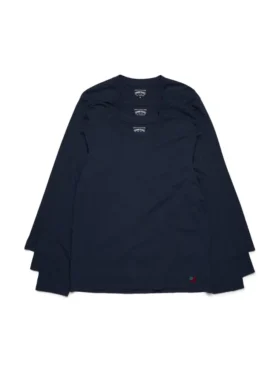 Confezione da 3 magliette a maniche lunghe DT Flag blu navy
