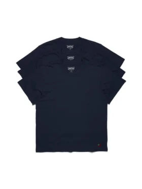 Confezione da 3 magliette DT Flag blu navy