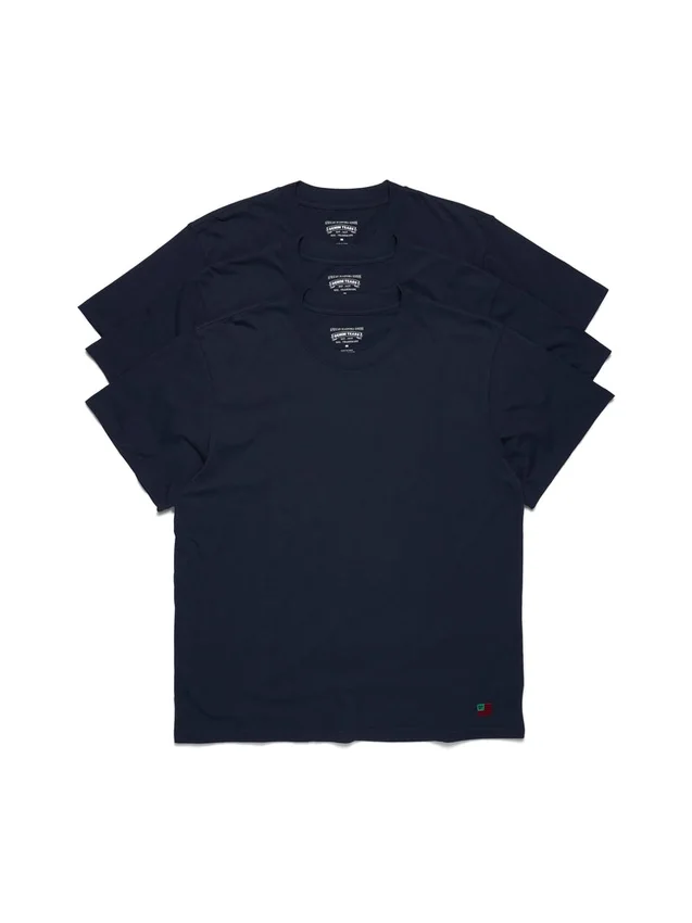 Confezione da 3 magliette DT Flag blu navy