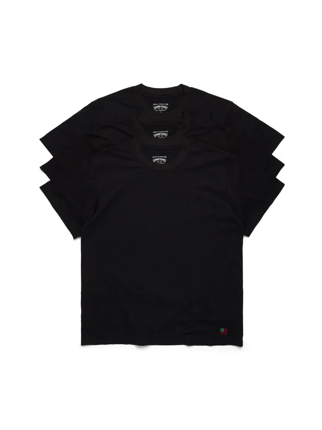 Confezione da 3 magliette DT Flag, nero