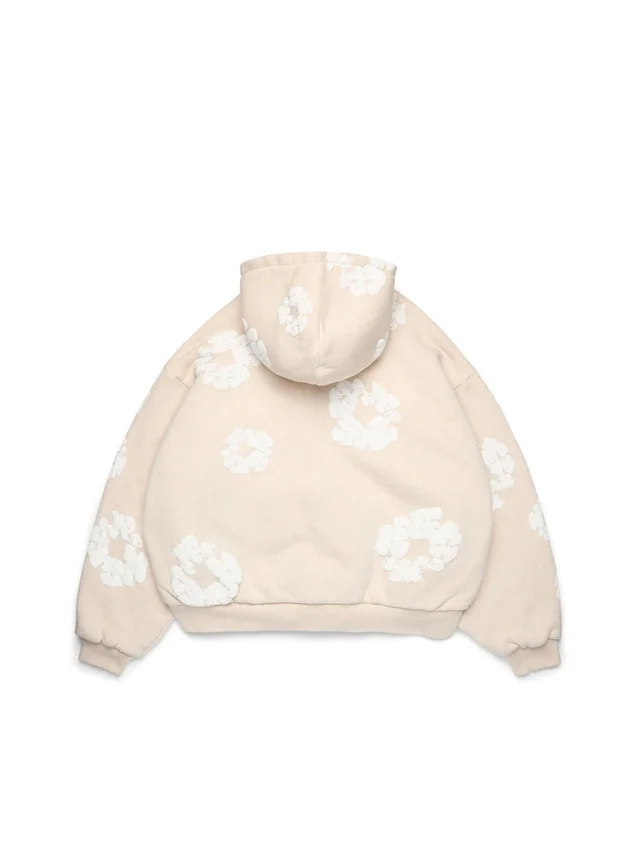 Cotton Wreath Hoodie color avena