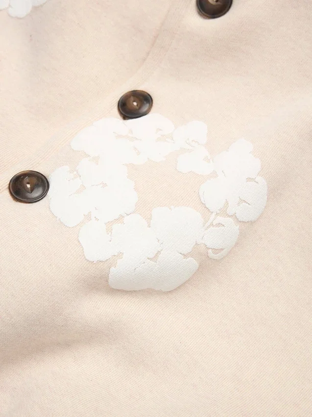 Cotton Wreath Hoodie color avena