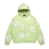 Cotton Wreath Hoodie con cappuccio e zip, color menta
