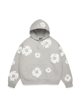 Cotton Wreath Hoodie Grigio