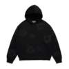 Cotton Wreath Hoodie, nera