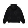 Cotton Wreath Hoodie, nera