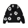 Cotton Wreath Hoodie nera