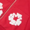 Cotton Wreath Hoodie per bambini con ghirlande in cotone, rossa