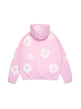 Cotton Wreath Hoodie rosa cipria