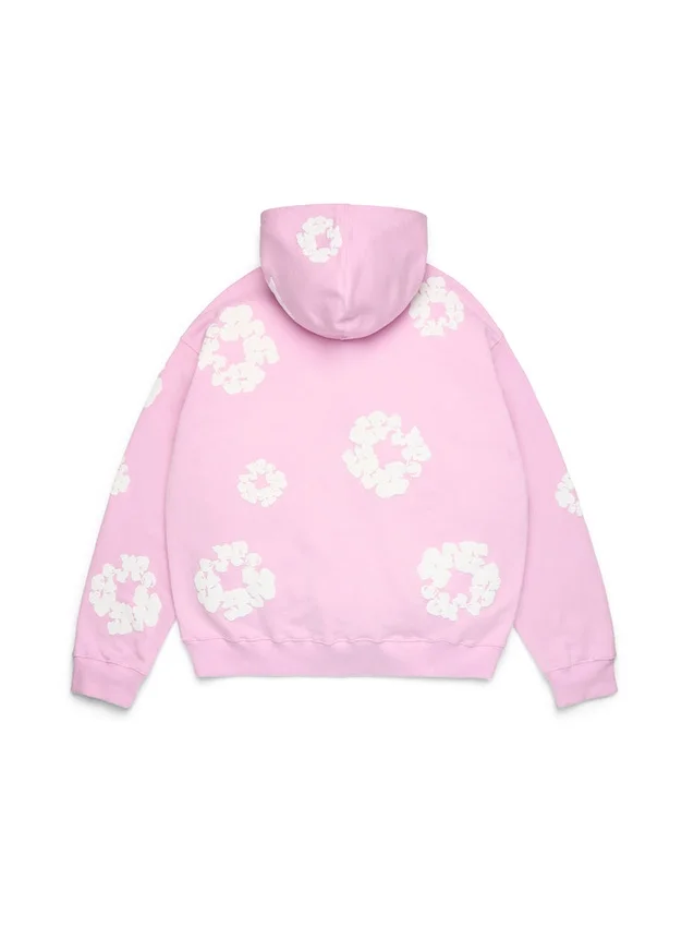 Cotton Wreath Hoodie rosa cipria